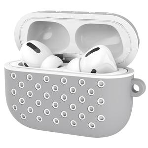 Étui pour écouteurs en silicone bicolore pour <span class=keywords><strong>AirPods</strong></span> Pro <span class=keywords><strong>2</strong></span>, boîte <span class=keywords><strong>de</strong></span> <span class=keywords><strong>charge</strong></span> <span class=keywords><strong>sans</strong></span> <span class=keywords><strong>fil</strong></span> en TPU souple, coque <span class=keywords><strong>avec</strong></span> porte-clés en métal pour <span class=keywords><strong>Airpods</strong></span> 3 - Product Image 4