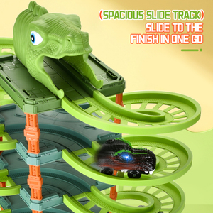 Estacionamiento de Dinosaurios de 9 Pisos con Pista Eléctrica en Espiral, Juego de Carreras de Autos Multinivel a Pilas - Product Image 3