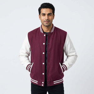 Chaquetas Varsity Personalizadas de Primera Calidad con Estampado y Bordado a la Venta a un Precio Razonable, Chaquetas Varsity para Hombre con Cierre de Botones - Product Image 1