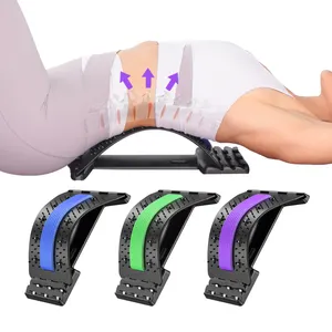 New relaxers yoga exercise waist lumbar massager traction multi-level pain relief back cracker stretcher
