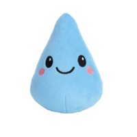Niedliches Blaues Wassertropfen-Plüschtier mit Individueller Stickerei, Regentropfen-Stoffpuppe, Weiches Kawaii Wassertropfen-Maskottchen, Geschenk für Kinder