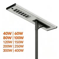 Fabricante Profesional OEM, Farola Solar Todo en Uno de 30W 40W, IP66, Fuera de la Red, Lámpara para Camino de Aldeas con Control Remoto