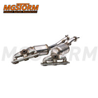 Pipa Depan Sistem Knalpot Modifikasi Header Manifold Knalpot TWC Euro 4 Set Flensa Perakitan untuk BMW Seri 5