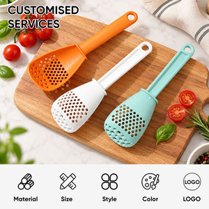 Kitchen multi-functional cooking spoon, grinding and draining strainer, household <b>potato</b> <b>masher</b> - Product Image 4