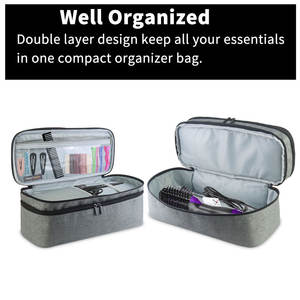 Bolsa de Almacenamiento de Doble Capa Personalizada de Gran Capacidad, Práctica, con Secador de Pelo y Rizador Dyson Integrados, Bolsa de Herramientas Simple para Peluqueros y Electricistas - Product Image 4