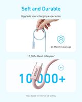 Câble de charge rapide USB-C vers USB-C Anker Zolo 240W, tressé et anti-salissures, avec connecteur fin pour iPhone 17 Series