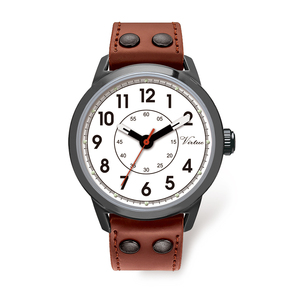 Montre à <span class=keywords><strong>quartz</strong></span> Virtue pour homme 2026, boîtier rond argenté de grande taille, cadran <span class=keywords><strong>blanc</strong></span> avec chiffres arabes faciles à lire, étanche, 42 mm, pour usage quotidien en extérieur - Product Image 2