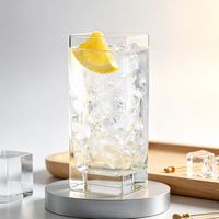 Verre à boire carré transparent unique personnalisé pour café, lait, thé, jus, eau, cocktails