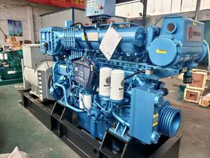 해양 발전기 300kw 정격 전력 350Hp 해양 디젤 엔진 보트 용 100% 구리 해양 교류 발전기 - Product Image 4