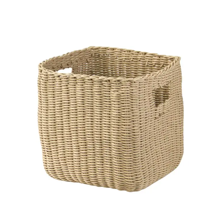 Aufbewahrungsbeutel aus Recyclingpapier VT009 Handwerk Rattan-Beutel stehend nachhaltig Haushalt Indoor-Pflanzentopf Rattan-Eimer