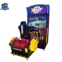 Machine de jeu de course automobile à monnayeur, simulateur de conduite d'arcade intérieur avec écran HD pour centre de jeux, vente en gros usine