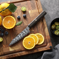 XINZUO Scherp Multifunctioneel Utility Mes Gesmeed Damascus Staal Op Maat Gemaakt Keuken Fruit Snijmes met Ebbenhouten Handvat