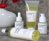 Soins de la peau de marque privée Ensemble de soins de la peau au curcuma Fabricant de cosmétiques naturels Produit de soin du visage anti-acné blanchissant