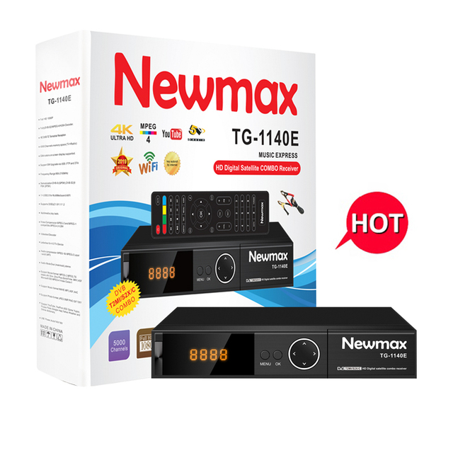 NEWMAX TG-1140E New Lishi Decoder Hon66 Mpeg4 Set Top Box Solid Combo Satellite Receiver Combo Receiver Dvb-s2 Dvb-t2 Africa
