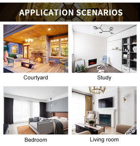 Venta decoración de hotel 80 a 100 pulgadas pantalla Virtual Control WiFi TV Mesa soportes montado en la pared <span class=keywords><strong>chimenea</strong></span> LCD <span class=keywords><strong>chimenea</strong></span> con linternas - Product Image 6