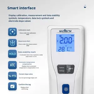 उच्च परिशुद्धता 0.01ph सटीकता Lcd प्रदर्शन पोर्टेबल प्रयोगशाला पानी की गुणवत्ता <span class=keywords><strong>ph</strong></span> मीटर अम्लता और orp परीक्षक - Product Image 3