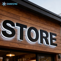 Letras Iluminadas Personalizadas para Interiores y Exteriores, Logotipo de Empresa, Letrero 3D con Letras de Canal, Letrero Metálico con Retroiluminación LED