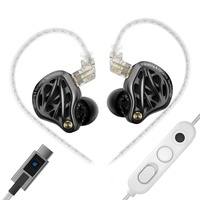 Écouteurs HiFi professionnels KZ Vibe X avec 2 transducteurs dynamiques, son stéréo à basses profondes, casque filaire pour le gaming et la musique