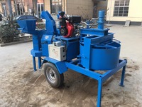 Machine à fabriquer des blocs de terre emboîtables semi-automatique à moteur diesel mobile M7MI TWIN pour le marché africain