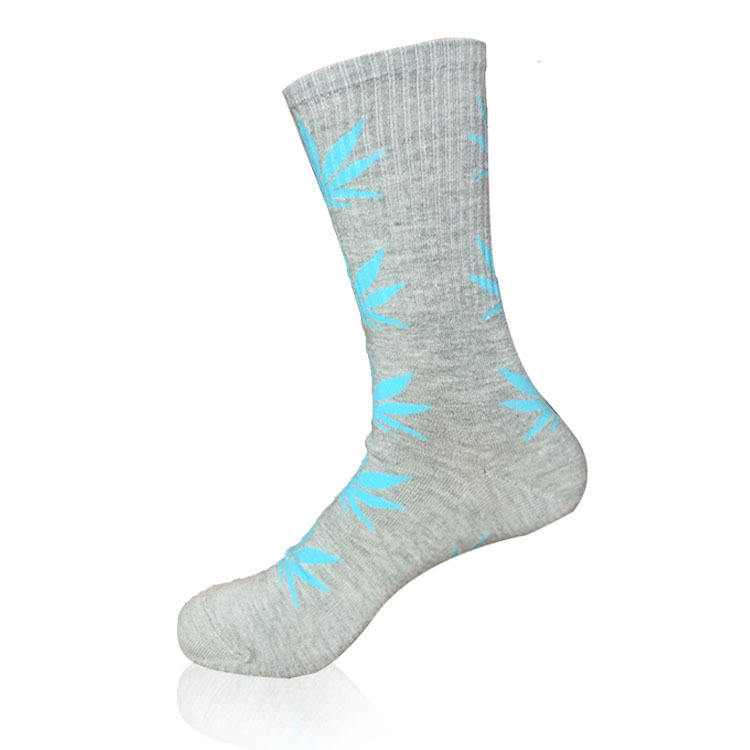 Hip Hop Bulk Cotton Fashion Street Socks Maple Leaf Crew Weed Street-wear Men Socks