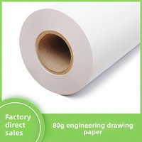 Papier à dessin technique personnalisé en usine, 914 mm, 50 m, papier pour dessin CAO, formats A0 et A1, rouleau de papier pour plans