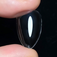 Extensions d'ongles en acrylique transparentes de haute qualité, motif carré 3D, à coller sur les doigts, très tendance sur TikTok