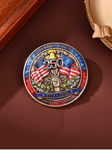 20Design Broche de mariposa de cristal esmaltado con diamantes de imitación, regalo del 4 de julio, joyería de recuerdo del 250 aniversario de la independencia de Estados Unidos - Product Image 4