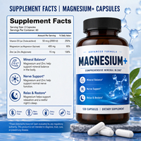 Capsules de mélange minéral de magnésium à formule avancée de qualité supérieure pour adultes soucieux de leur nutrition quotidienne