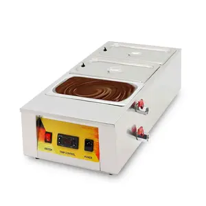 XEOLEO-máquina profesional de fundición de chocolate con tres tanques, calentador de Chocolate caliente para Catering, máquina eléctrica para templar Chocolate