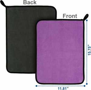 Chiffon en microfibre de couleur unie super absorbant et à séchage rapide, 400-600 GSM, tissé en polyester, pour le séchage, le lavage et le nettoyage des voitures - Product Image 4