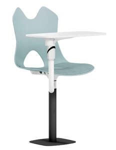 Ekintop Design moderno studente universitario sedia PP plastica scuola universitaria sedia di formazione durevole sedie con blocco di scrittura - Product Image 6