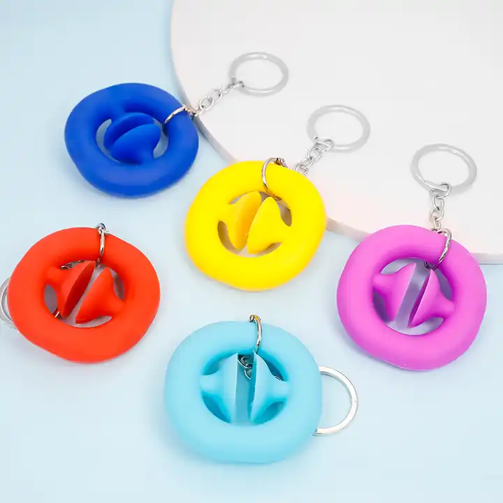 new squeeze grab baby keychain snap