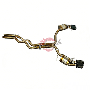 Échappement arrière à soupapes Vortex Burnt Gold Titanium pour Audi RS6 RS7 C8 4.0T Twin Turbo 2016-2025 - Product Image 3