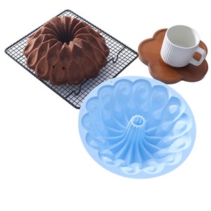 Molde de silicona para pastel, forma redonda de flor, 23x11x9 cm, para repostería casera, herramientas para pasteles - Product Image 4