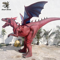 Costume de dinosaure dragon réaliste sur mesure, taille réelle, en métal, pour utilisation en intérieur/extérieur, école, garderie, aire de jeux, aventure