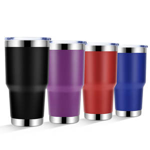 Vente en gros de gobelets à café blancs fins et droits de 30 oz, vierges, avec paille - Product Image 1