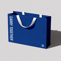 Custom Luxury Paper Gift Bags with Logo Rope Handles for Boutique Clothing Retail Packaging