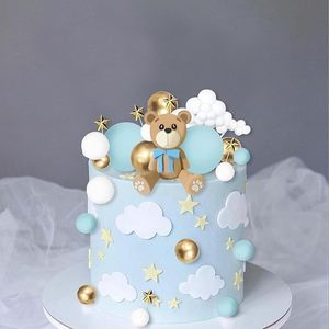 38 Stück Pink Bear Cake Topper Niedliche <span class=keywords><strong>Mini</strong></span> Teddybär Kuchen Dekorationen mit Sternen Wolken Cake Topper für <span class=keywords><strong>Baby</strong></span> Shower <span class=keywords><strong>Boy</strong></span> Girl - Product Image 6