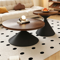 Nouvelle table basse en bois style médiéval minimaliste 2026 pour usage domestique, petits appartements, couleur noyer, multifonctionnelle, design simple