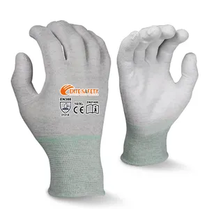 ENTE SAFETY Wholesale light weight carbon fiber pu dipping gloves for small tools handling