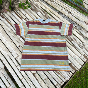 T-shirts personnalisés 100% coton, t-shirts unis à rayures pour hommes, t-shirt décontracté ample, 200 g/m², t-shirt unisexe à rayures à manches courtes pour l'été - Product Image 1