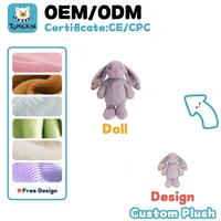 Peluche de luxe pour chien, lapin rose froissé, mignon, amusant, qui couine et à mâcher, durable, personnalisable par le fabricant, en gros, conforme aux normes CPC CE