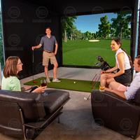 Enceinte de simulation de golf gonflable extérieure tente gonflable formation de club de golf pour la location de fêtes et d'événements