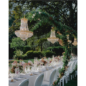 2025 vente chaude étage lustre cintre gâteau support demi-cercle arc lustre avec support pour décoration de <span class=keywords><strong>mariage</strong></span> - Product Image 1