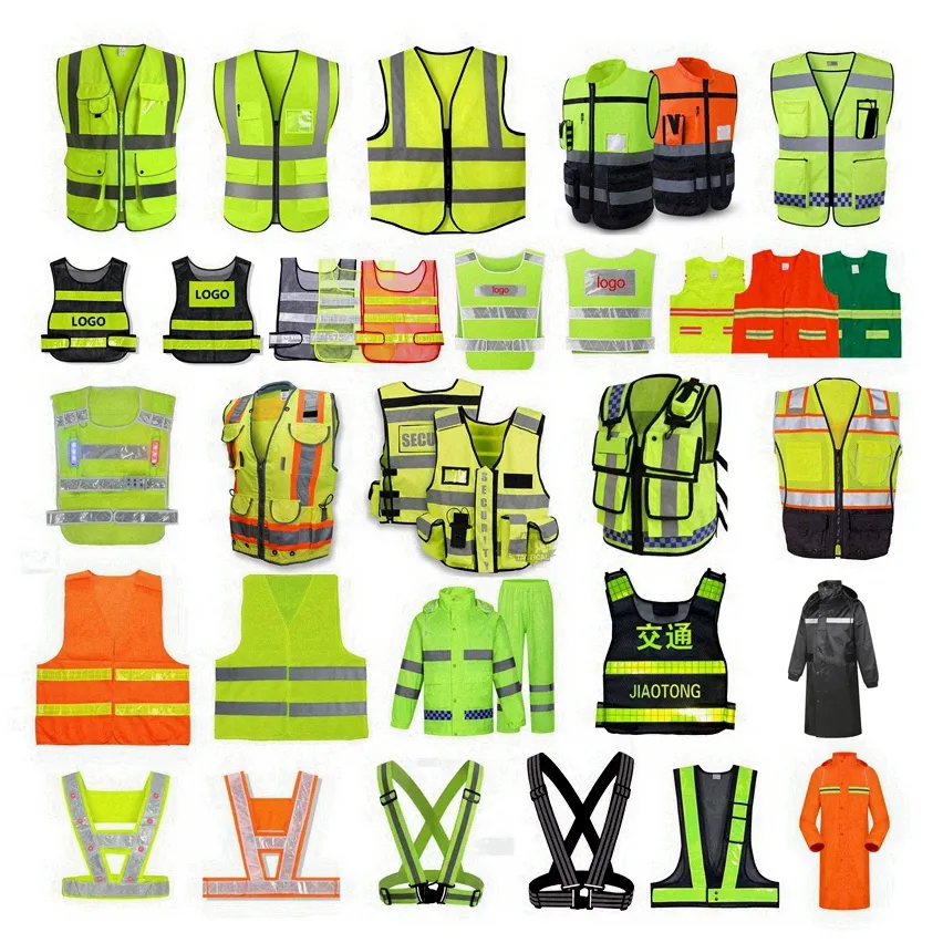 safety_reflective_vest elastic for clothing sleeveless fleece fashionable safety vest high visibility t-shirt