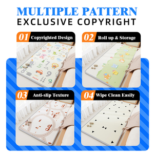 Tapete de Juego para Bebés Antideslizante, Personalizado, con Diseño de Patrón de Doble Cara, Tapete de Juego para Gatear y Caminar - Product Image 4