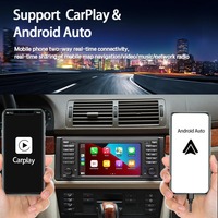 Autoradio multimédia Linux 7 pouces avec lecteur DVD stéréo, CarPlay sans fil et vidéo pour BMW X5 E53/Série 5 E39, écran HD