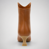 Bottines Chelsea en cuir souple pour femmes, bout carré, fermeture éclair latérale, talon chaton incurvé, bottes élégantes, automne-hiver, rehaussantes