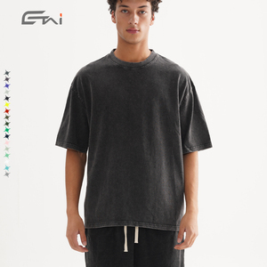 广州Etai服饰有限公司批发100% 纯棉t恤定制酸洗街装超大复古男式t恤 - Product Image 5