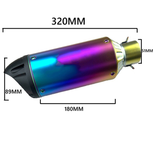 CHMotor Tubo de Escape Universal de 51 mm para Motocicleta Kawasaki <span class=keywords><strong>Ninja</strong></span> Z900 Z400 Duke 390 GSX-<span class=keywords><strong>250R</strong></span>, Accesorios para Motocicleta - Product Image 5